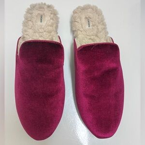 Birdies Women's Plush Hot pink Fuchsia Velvet Slipper‎ slides